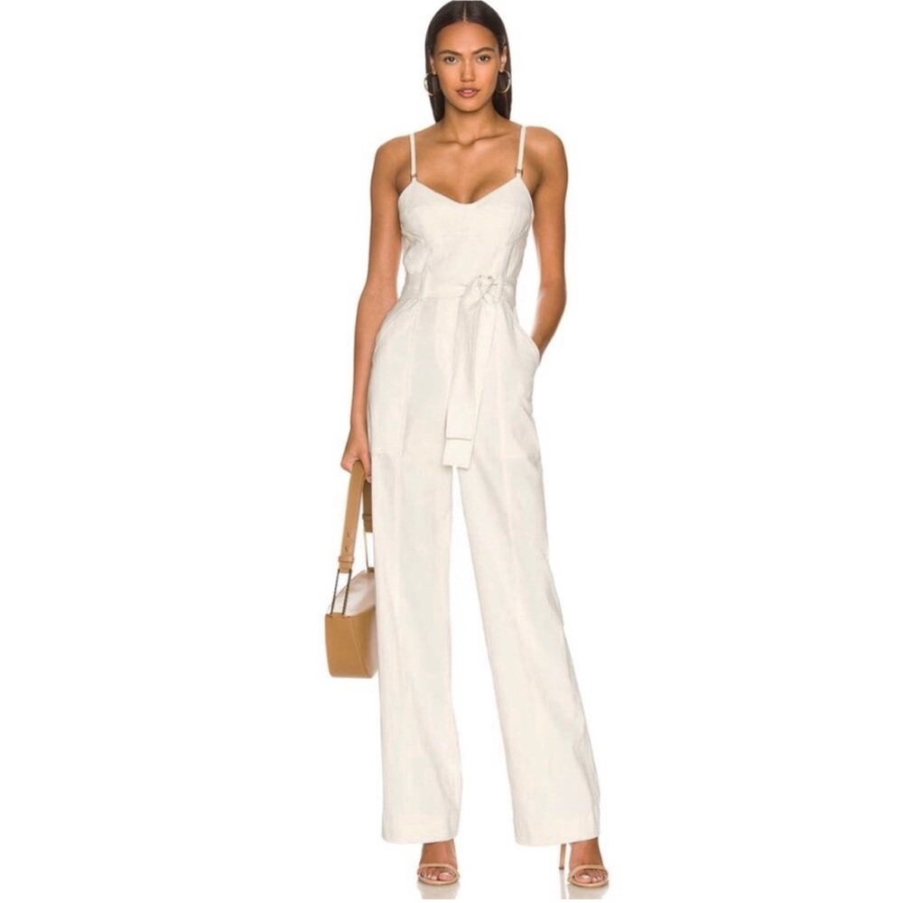 A.L.C. Cream Spaghetti-Strap Wide-Leg Jumpsuit NWT